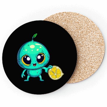 Discover Alien Fruit Magic: Sweet Lemon from Outer Space Coasters