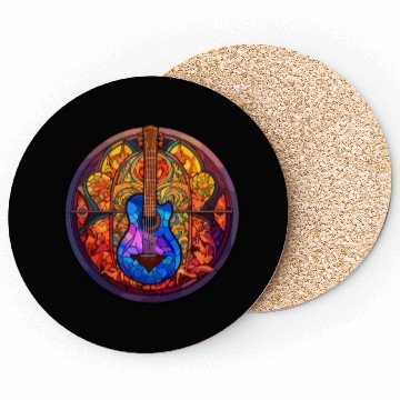 Discover Funny Mosaic Art - Stained Glass Art Guitar Coasters