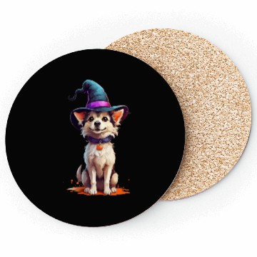 Discover Halloween Witch Dog Coasters