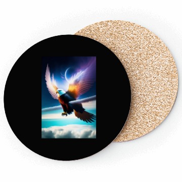 Discover "Embrace Transformation: Crystal Eagle Design" Coasters