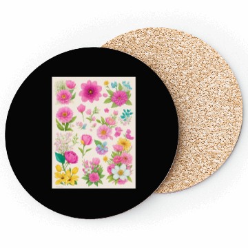 Discover Buttercup and Marigold Spring Flowers Coasters
