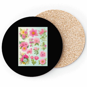 Discover Iris and Indigo Spring Flowers Coasters