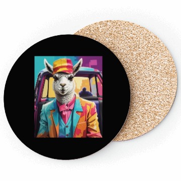 Discover space design llama lover Coasters