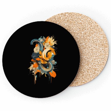 Discover Abstract Banana Flower Coasters