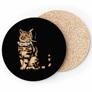 Discover Cat Smoking Coasters