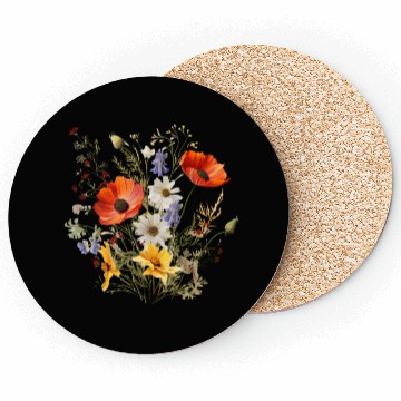 Discover Vintage Coasters Pressed Flowers Wildflowers Nature