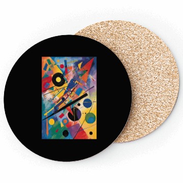 Discover Vibrant Abstract Geometric Painting Coasters