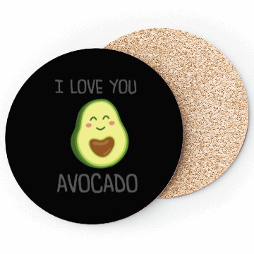 Discover I Love you Avocado Coasters