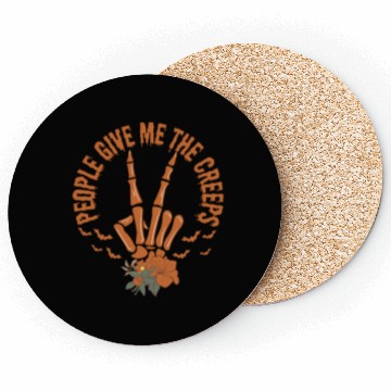 Discover People Give Me The Creeps Skeleton Hand Coasters