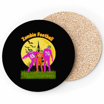 Discover Halloween Zombie Football Coasters