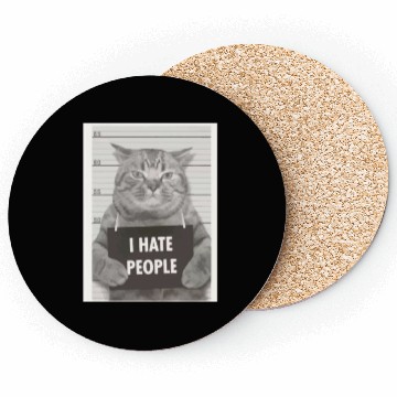 Discover I hate people cat Coasters