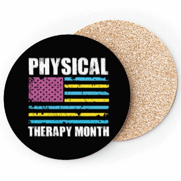 Discover USA Flag PT PTA Physical Therapy Gift Physical Coasters
