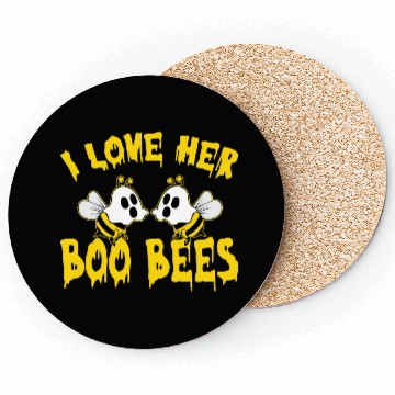 Discover I Love Her Boo Bees Halloween Coasters