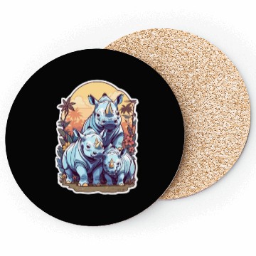 Discover Rhinos Kawaii Coasters