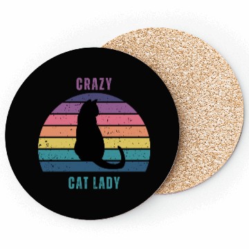 Discover crazy cat lady Coasters