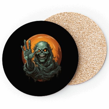 Discover Halloween Emerging Hands Spooky Pumpkin Coasters