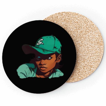 Discover Light Skin Girl in Baseball Hat Coasters