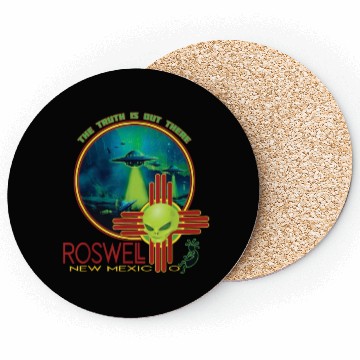 Discover Roswell Aviation New Mexico Alien UFO Coasters