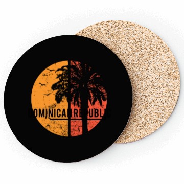 Discover Artistic Dominican Republic Cool Palm Tree Coasters