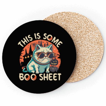Discover This is Boo Sheet Halloween Ghost Coasters