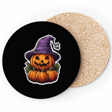 Discover Happy Halloween Pumpkins 30 Coasters