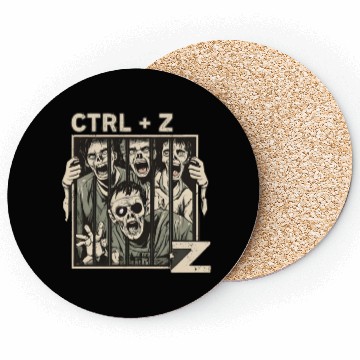 Discover Ctrl z zombies for halloween gift Coasters