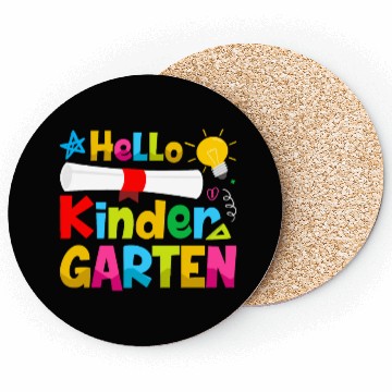Discover Hello Kindergarten Back to School Coasters
