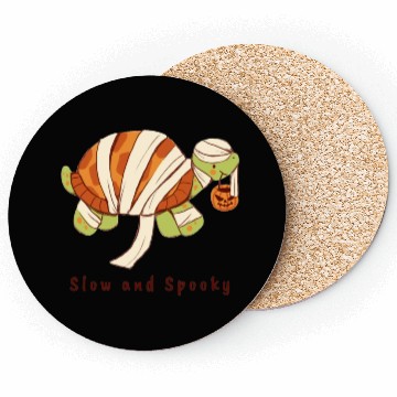 Discover Slow And Spooky Halloween Spooky Mummy Tortoise Coasters