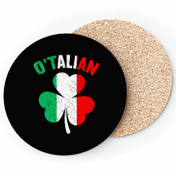 Discover Italian Irish Relationship St Patrick's Dayethnici Coasters
