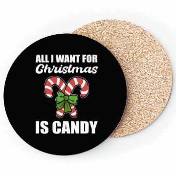 Discover Is Candy Christmas Person Gift Coasters