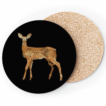 Discover Deer watercolor illustration Coasters
