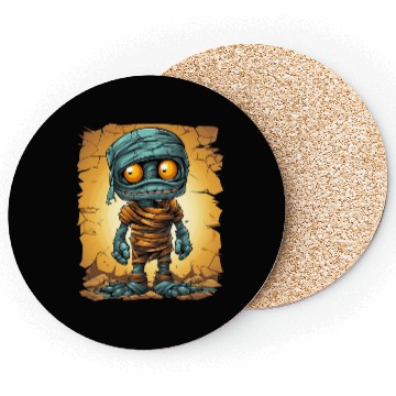 Discover Halloween Spooky Cartoon Mummy Coasters