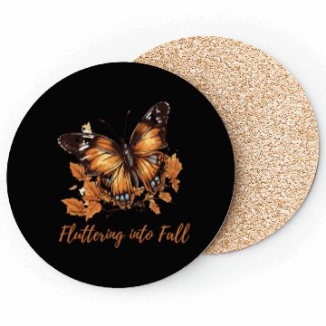 Discover Fluttering into Fall Autumn design Coasters