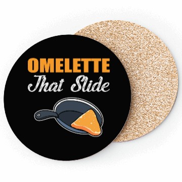 Discover Omelette that Slide Chef or Cook Gift Coasters