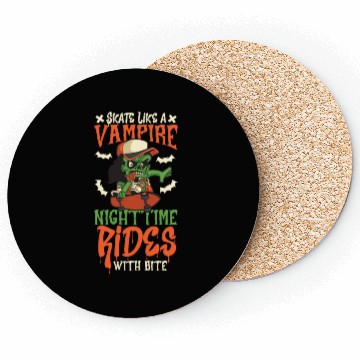 Discover Spooky Horror Skateboarder Halloween Skateboarding Coasters
