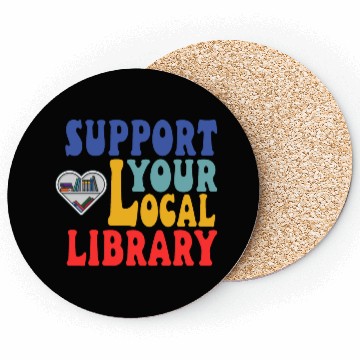 Discover Support your local library Coasters