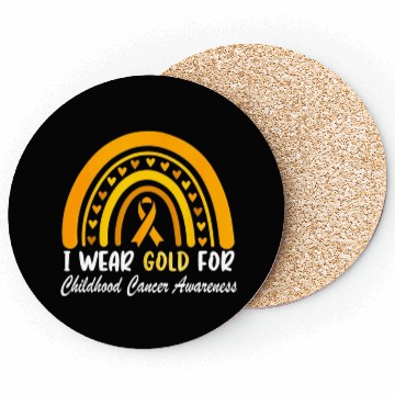 Discover I Wear Gold For Childhood Cancer Awareness Coasters