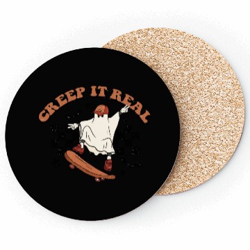 Discover Creep It Real Halloween Ghost Skating Coasters
