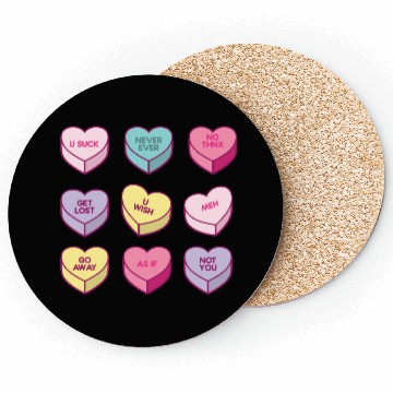 Discover Sassy Anti Valentines Day Conversation Candy Coasters