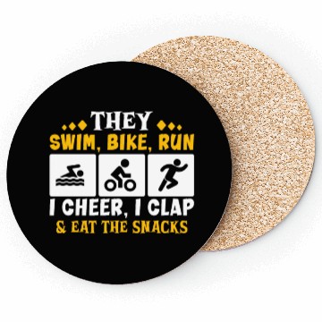 Discover Triathlon Swim Bike Run Triathlete Sport Gift Coasters