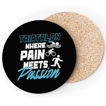 Discover Triathlon Swim Bike Run Triathlete Sport Gift Coasters