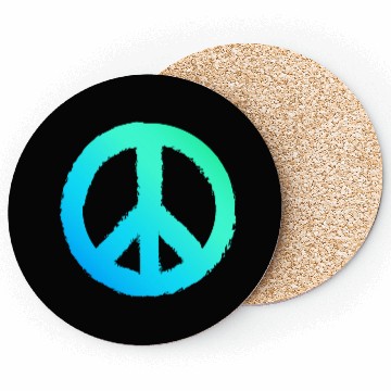 Discover Gradient Peace Symbol Men Peace Sign Coasters