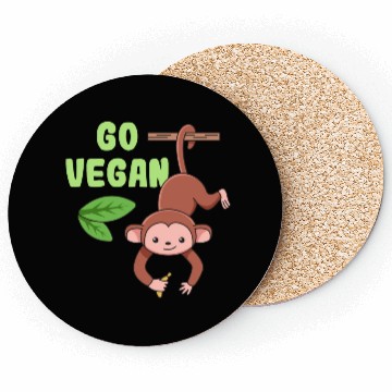 Discover Monkey Design for proud Vegans Coasters