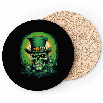 Discover St Patrick's Day skull Coasters