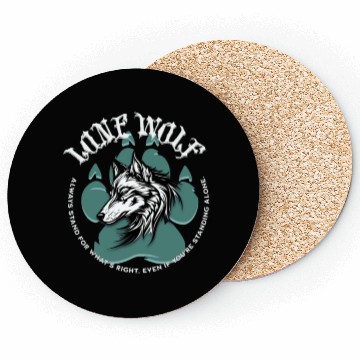 Discover Lone Wolf Inspirational Leader Truther Quote Coasters