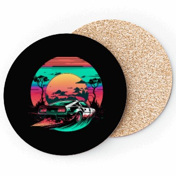Discover Retro-Fueled Fun: Classic Car Waves Coasters