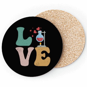 Discover Chemistry Chemist Science LOVE Coasters
