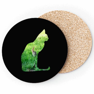 Discover Cat Ate The Rabbit in The Grass Coasters