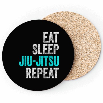 Discover Eat Sleep Jiu-Jitsu Repeat Funny BJJ Coasters