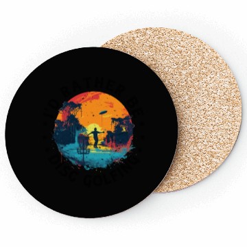 Discover Disc-Golf-Player rather-Disc-Golfing Game funny Coasters